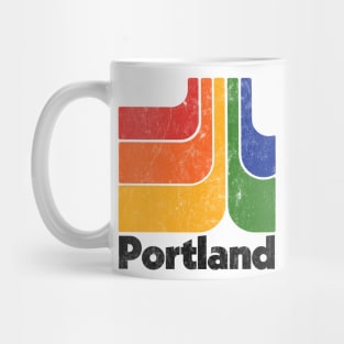 Portland, OR // Retro Typography Design Mug